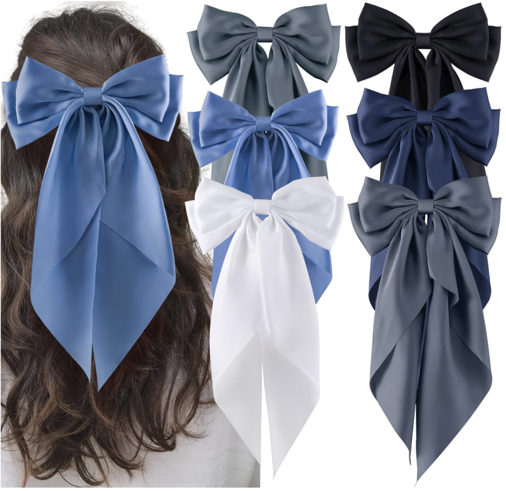6Pcs Large Bows Hair Clips
