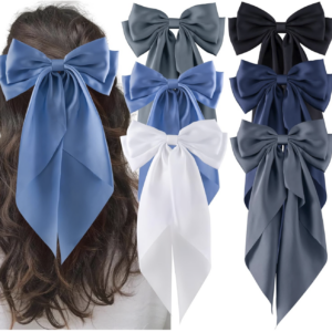 6Pcs Large Bows Hair Clips
